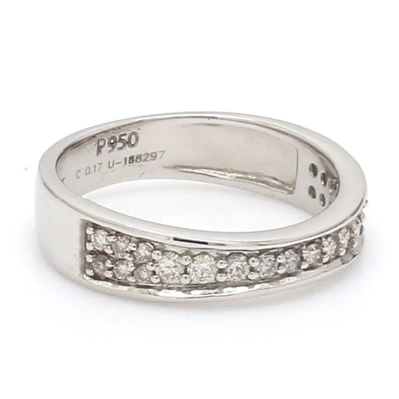 Jewelove™ Rings Super Sale -  Platinum Ring for Women SJ PTO 211 Ring Size 4