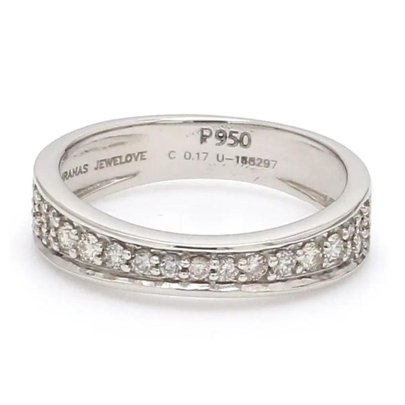 Jewelove™ Rings Women's Band only - Size 4 / SI IJ Super Sale -  Platinum Ring for Women SJ PTO 211 Ring Size 4