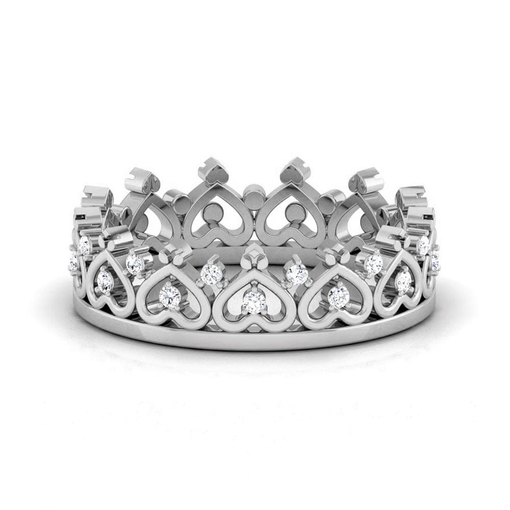 Jewelove™ Rings The Crown of Hearts Platinum with Diamond Ring JL PT 555