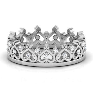 Jewelove™ Rings The Crown of Hearts Platinum with Diamond Ring JL PT 555