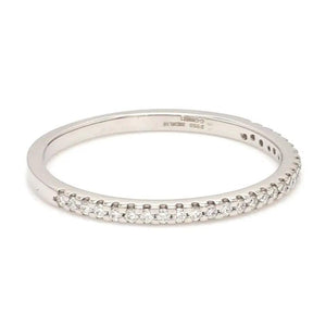 Jewelove™ Rings Thin Half Eternity Diamond Ring in Platinum JL PT 284