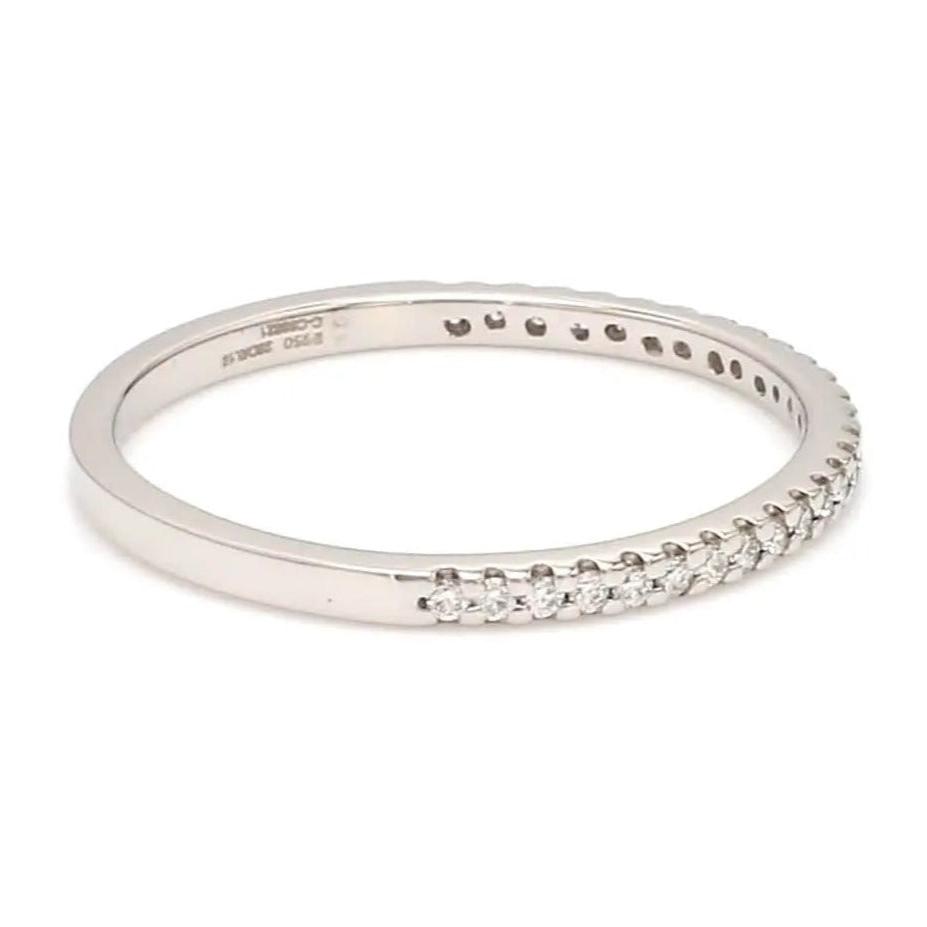 Jewelove™ Rings Thin Half Eternity Diamond Ring in Platinum JL PT 284