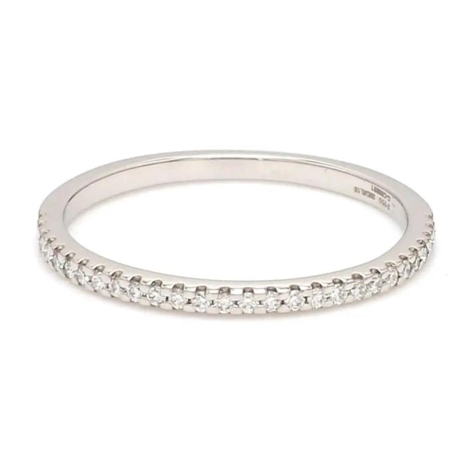 Jewelove™ Rings Thin Half Eternity Diamond Ring in Platinum JL PT 284