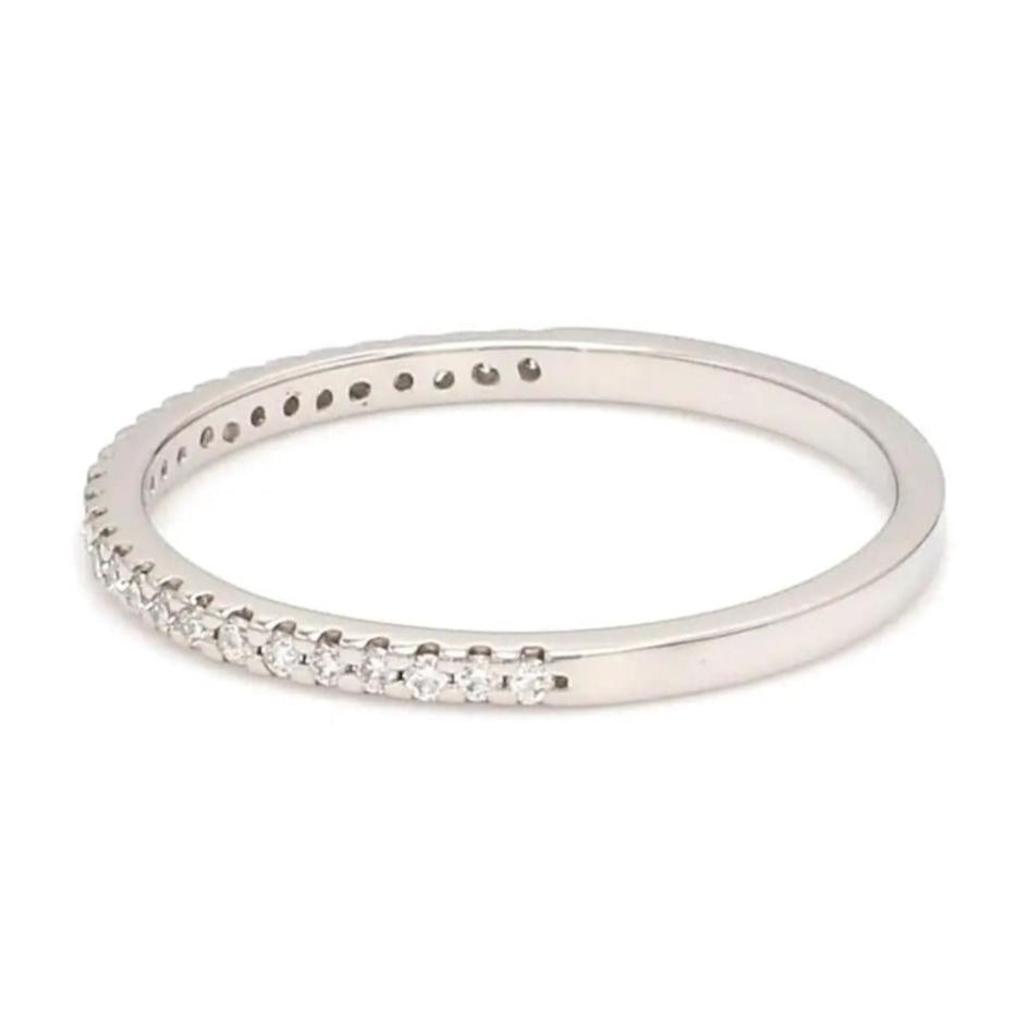 Jewelove™ Rings Thin Half Eternity Diamond Ring in Platinum JL PT 284