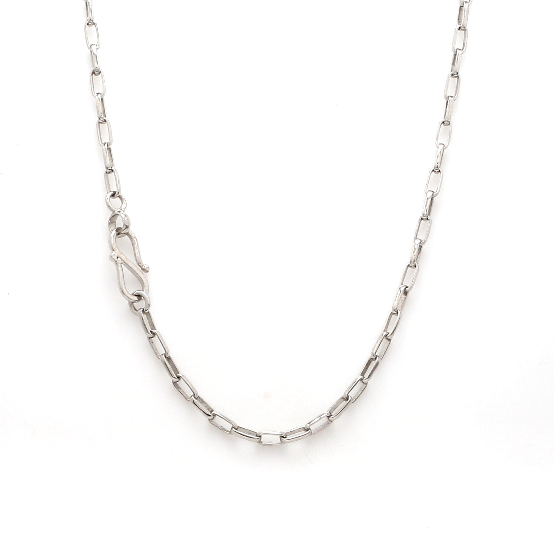 Jewelove™ Chains Thin Platinum Chain with Rectangular Links JL PT CH 905