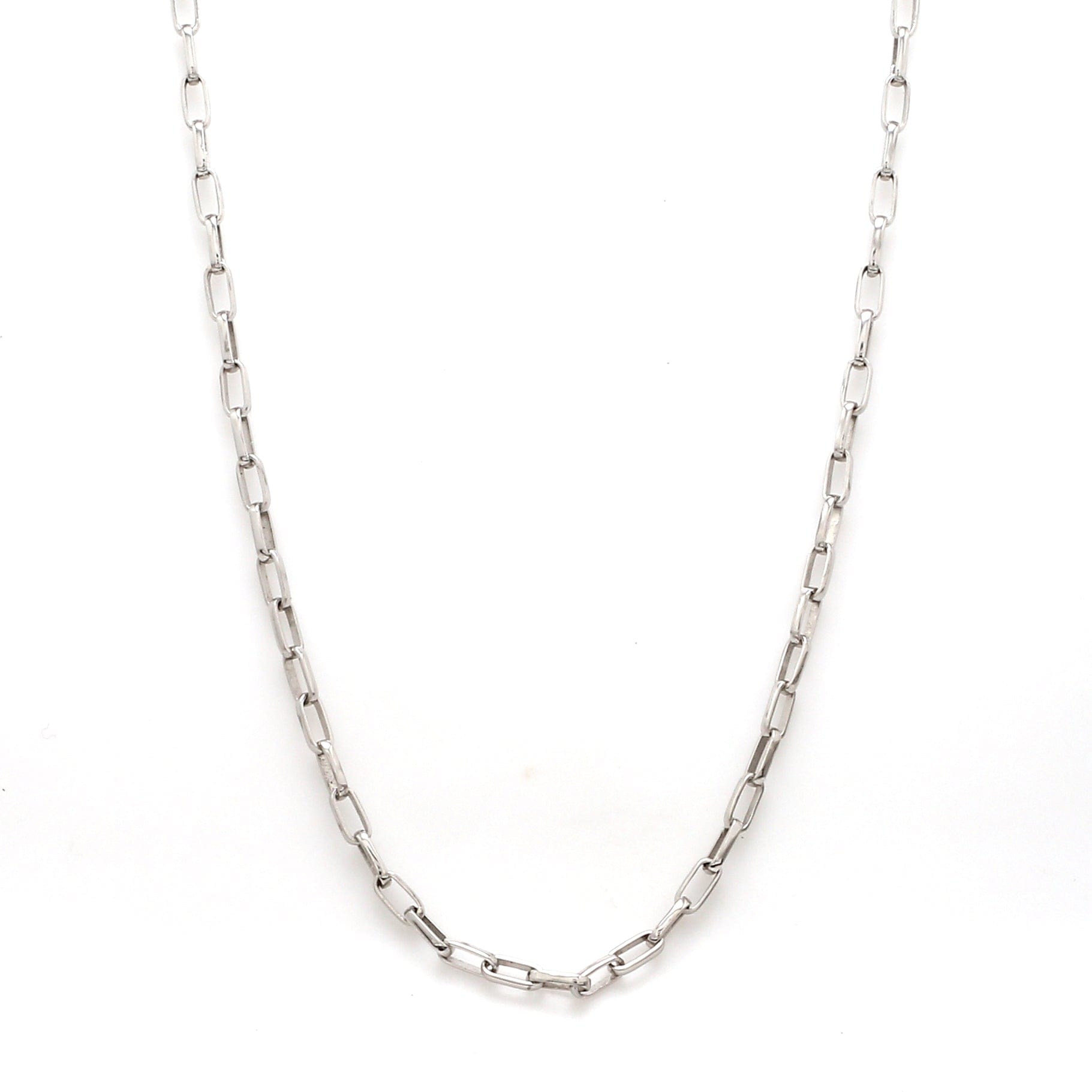 Jewelove™ Chains Thin Platinum Chain with Rectangular Links JL PT CH 905