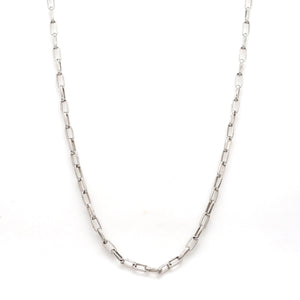 Jewelove™ Chains Thin Platinum Chain with Rectangular Links JL PT CH 905