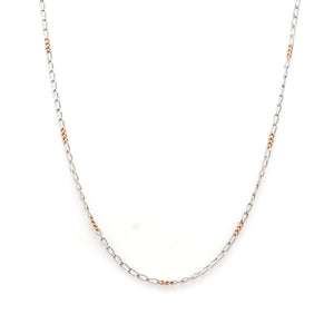 Jewelove™ Chains Thin Platinum & Rose Gold Chain for Women JL PT CH 953