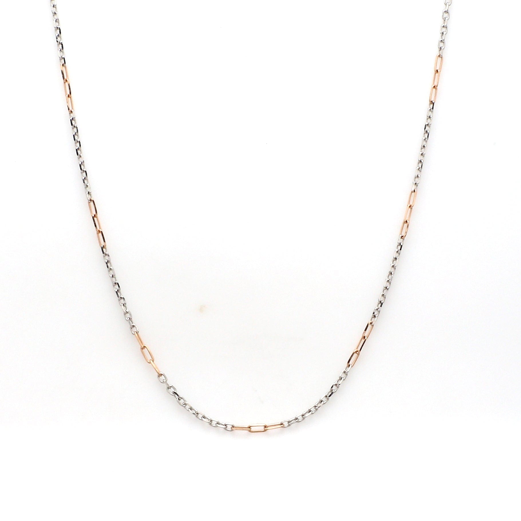 Jewelove™ Chains Thin Platinum & Rose Gold Chain for Women JL PT CH 954