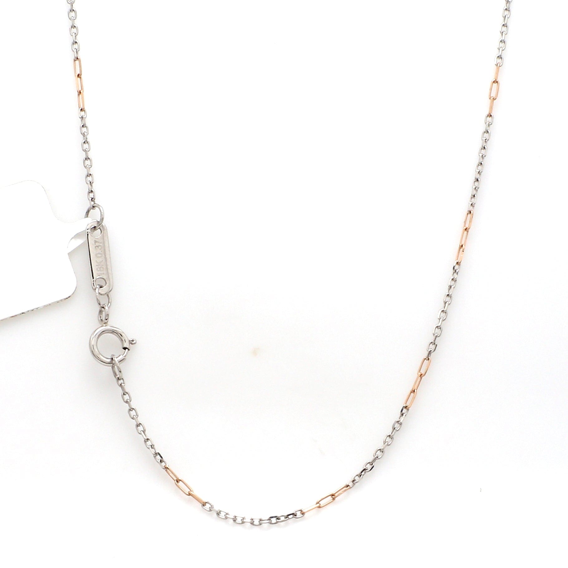 Jewelove™ Chains Thin Platinum & Rose Gold Chain for Women JL PT CH 954