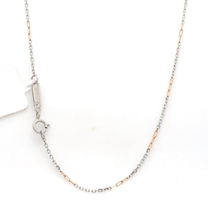 Jewelove™ Chains Thin Platinum & Rose Gold Chain for Women JL PT CH 954