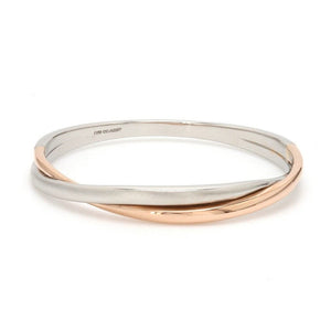 Thin Platinum & Rose Gold Fusion Ring for Women JL PT 335 Table View