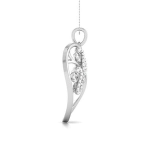 Side View of Platinum Love Pendant with Diamonds JL PT P 8099