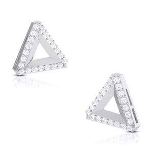 Jewelove™ Earrings Triangle Designer Platinum Diamond Earrings JL PT E ST 10