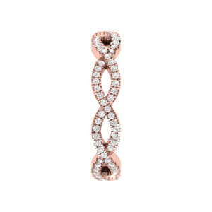 Jewelove™ Rings Twisted Rose Gold Diamond Wedding Ring JL AU RD RN 9280R