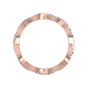 Jewelove™ Rings Twisted Rose Gold Diamond Wedding Ring JL AU RD RN 9280R