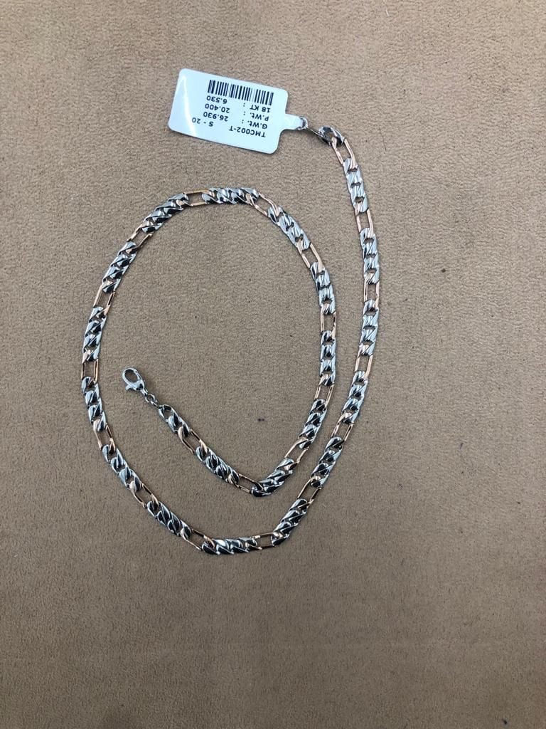 Jewelove™ Chains Two-tone Platinum Chain for Men JL PT CH 1070