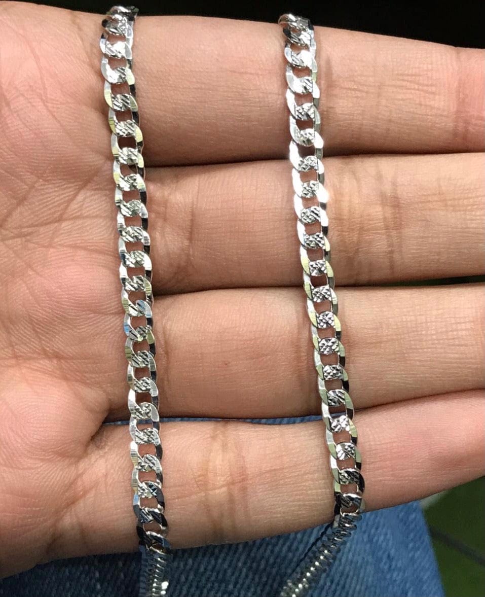 Jewelove™ Chains Unique Japanese 5mm Cuban Platinum Chain for Men JL PT CH 968