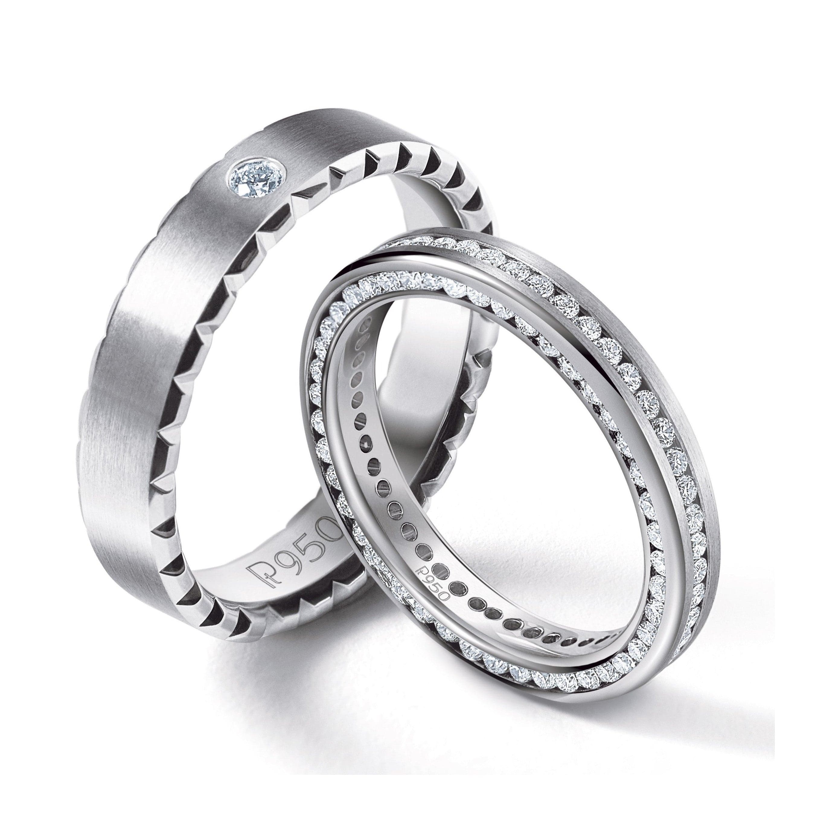 Hot Titanium Steel silver shinning crystal Love Couple Rings Wedding Rings  Set | eBay
