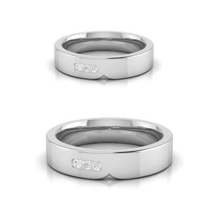 Jewelove™ Rings Unisex Platinum Diamond Couple Ring JL PT B-44