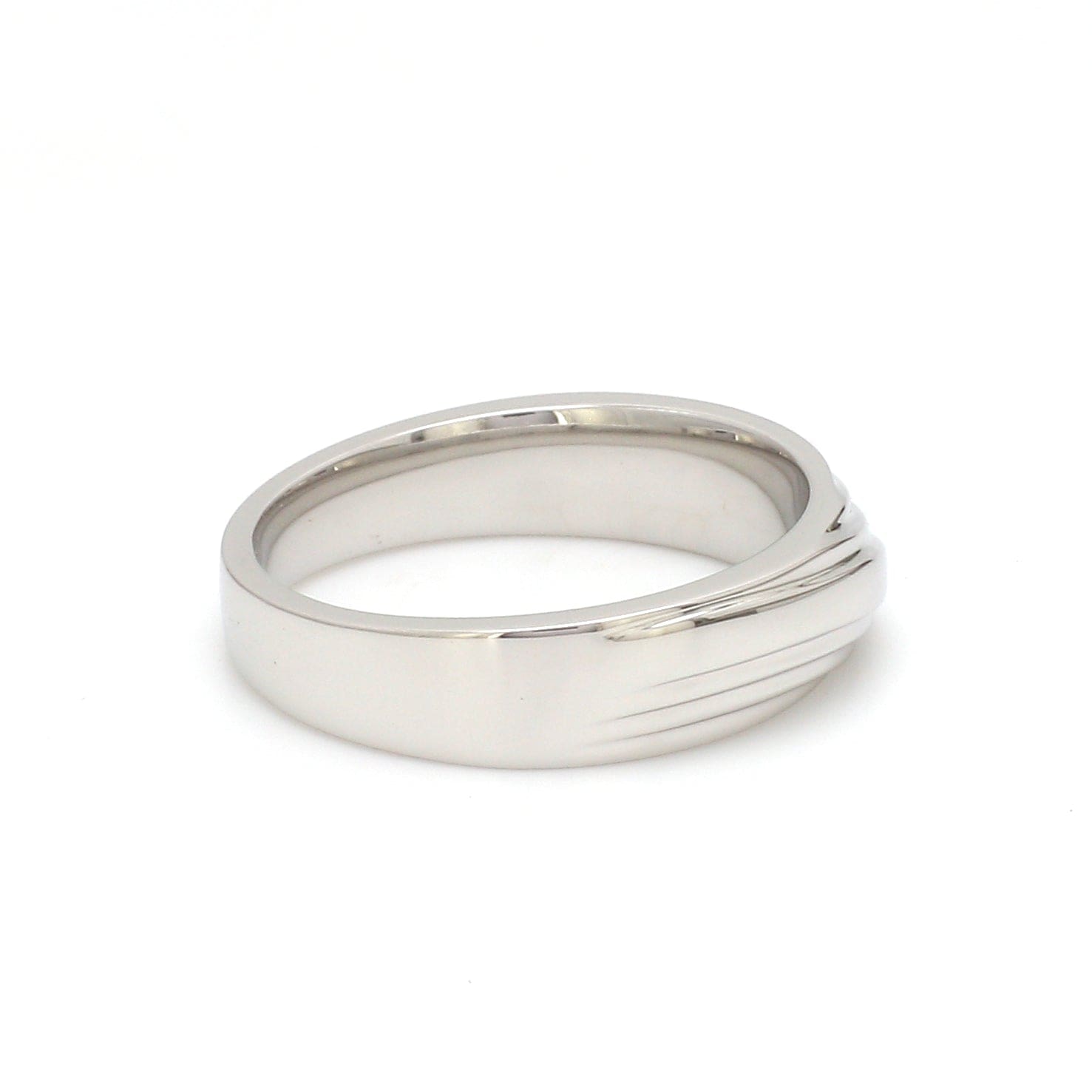 Jewelove™ Rings Unisex Platinum Plain Couple Rings JL PT 1153