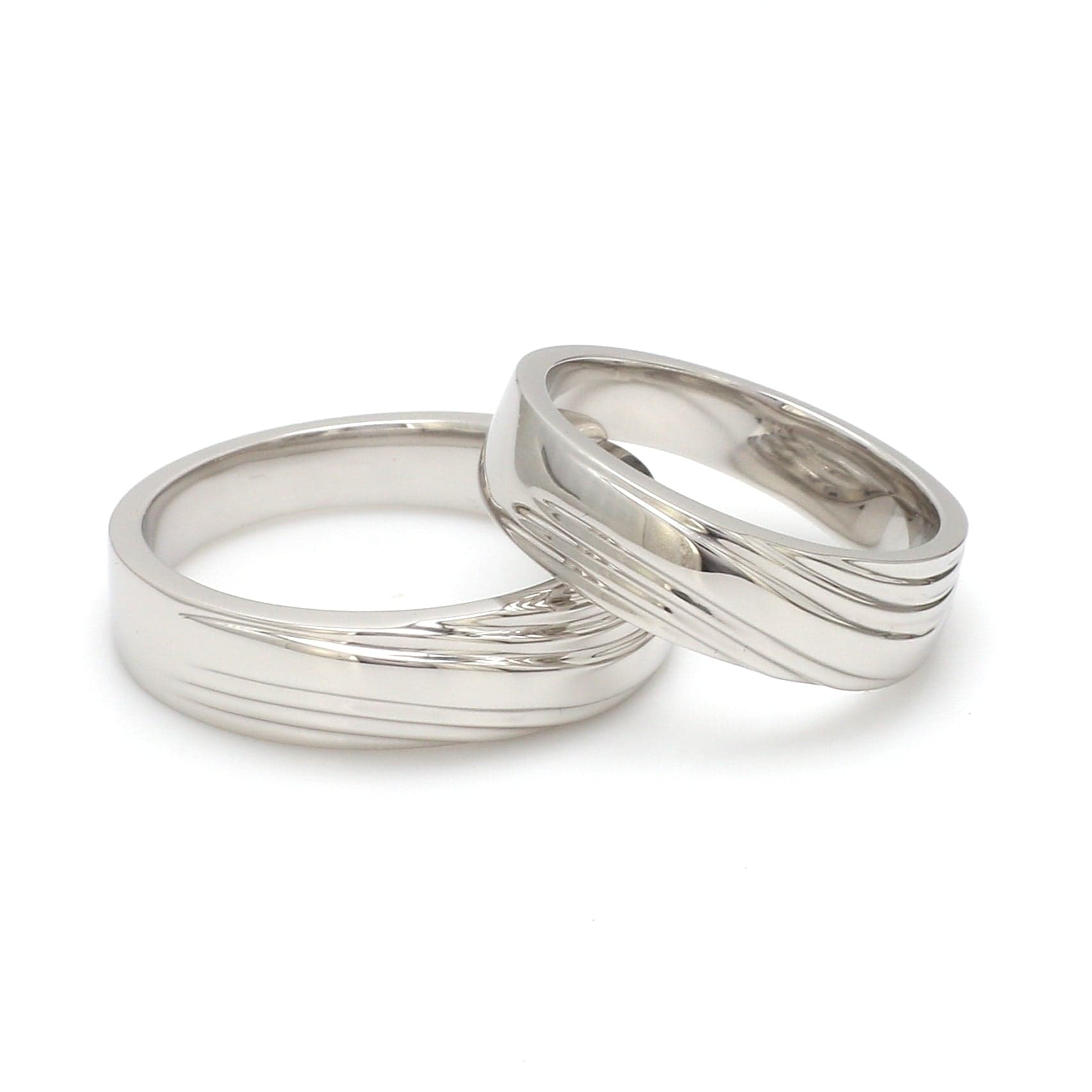 Jewelove™ Rings Both Unisex Platinum Plain Couple Rings JL PT 1153