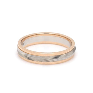 Jewelove™ Rings Unisex Platinum & Rose Gold Couple Love Band Rings JL PT 1124